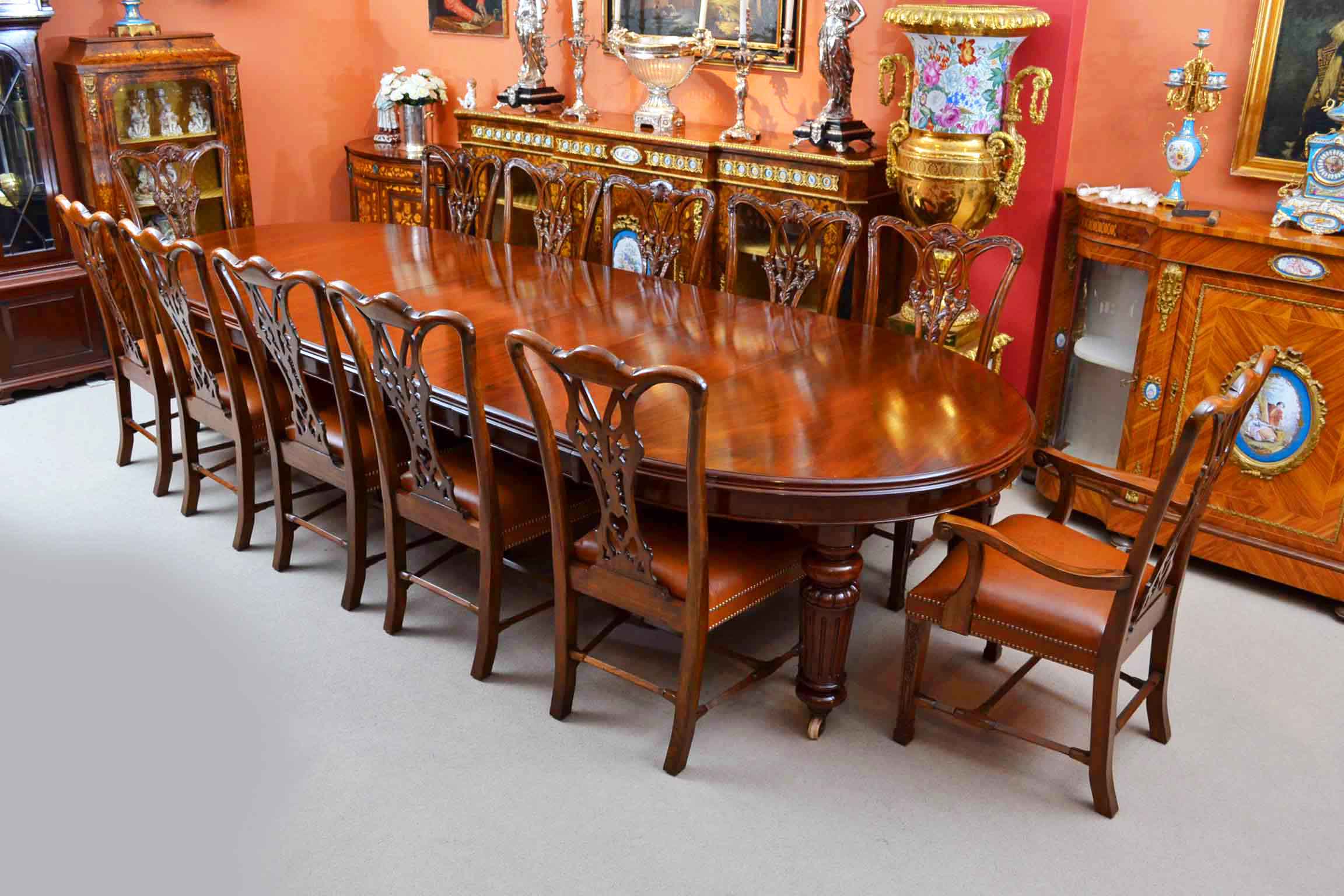 Antique chippendale sales dining table