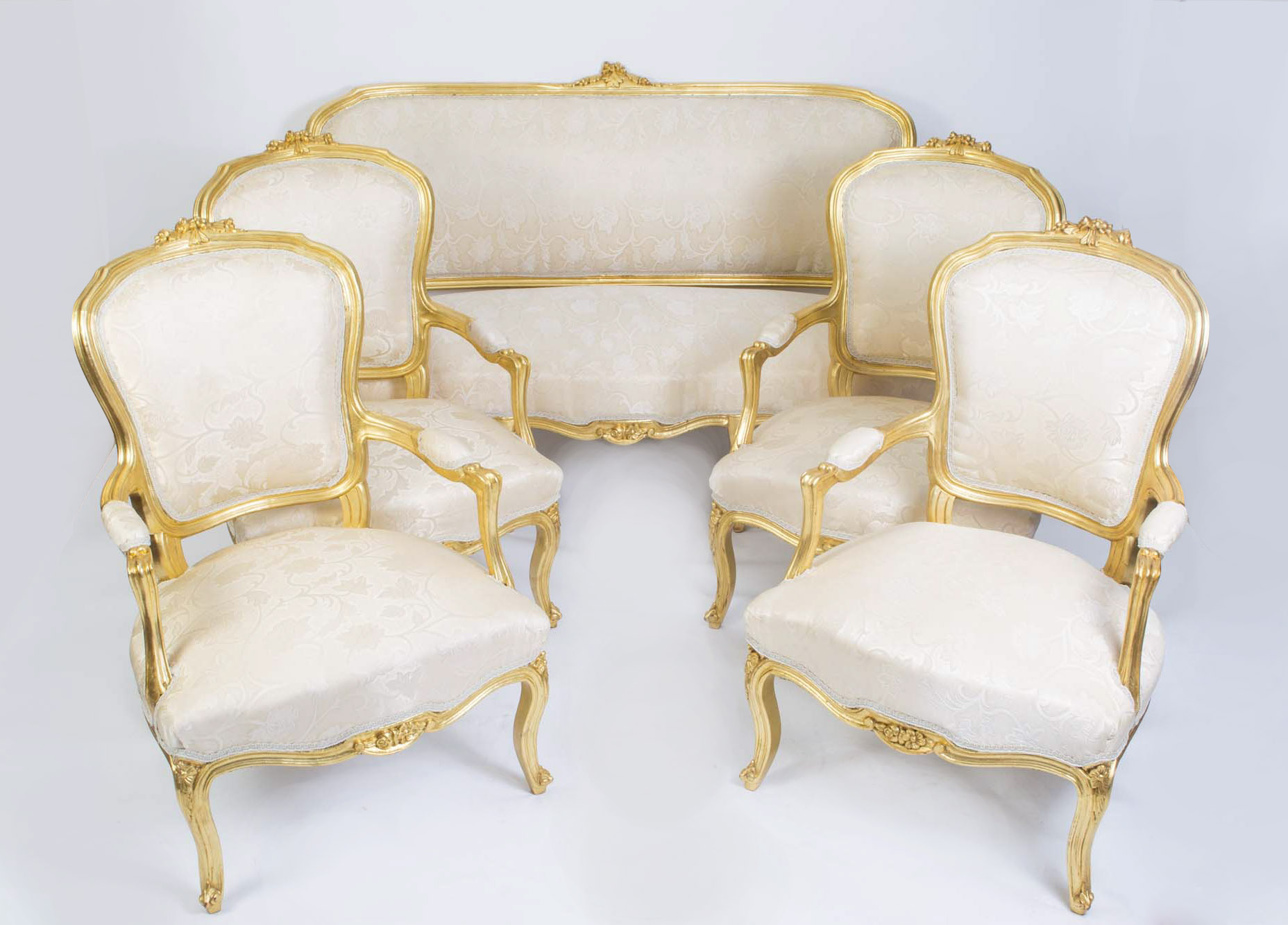 A Louis XV style gilt wood sofa and armchair, Style Paris: Ceramics and  Furniture, 2021
