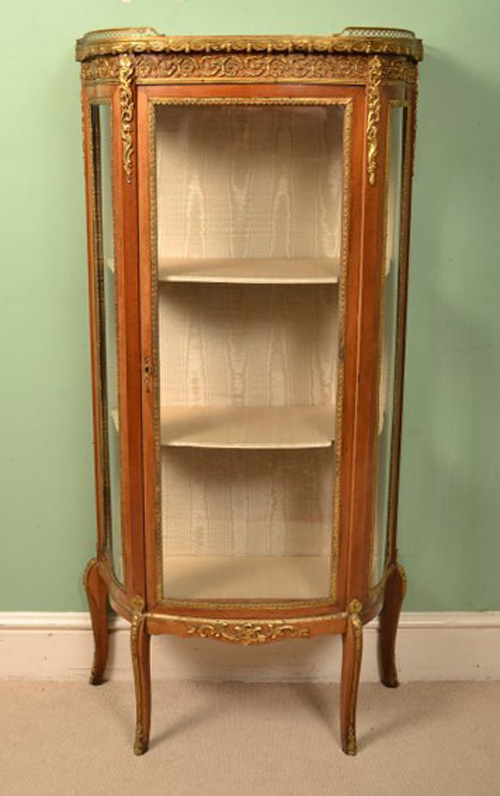 Antique French Empire Mahogany Display Cabinet C 1860 Ref No 05710