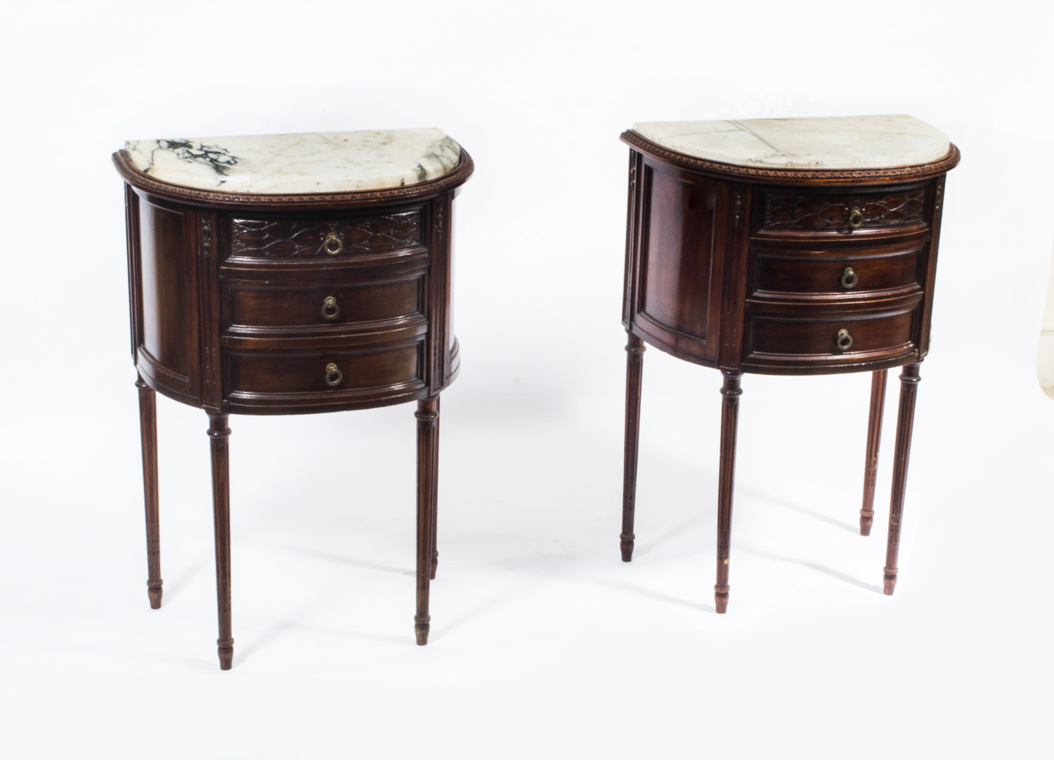 Antique Pair Of Italian Bedside Cabinets C 1900 Ref No 05827