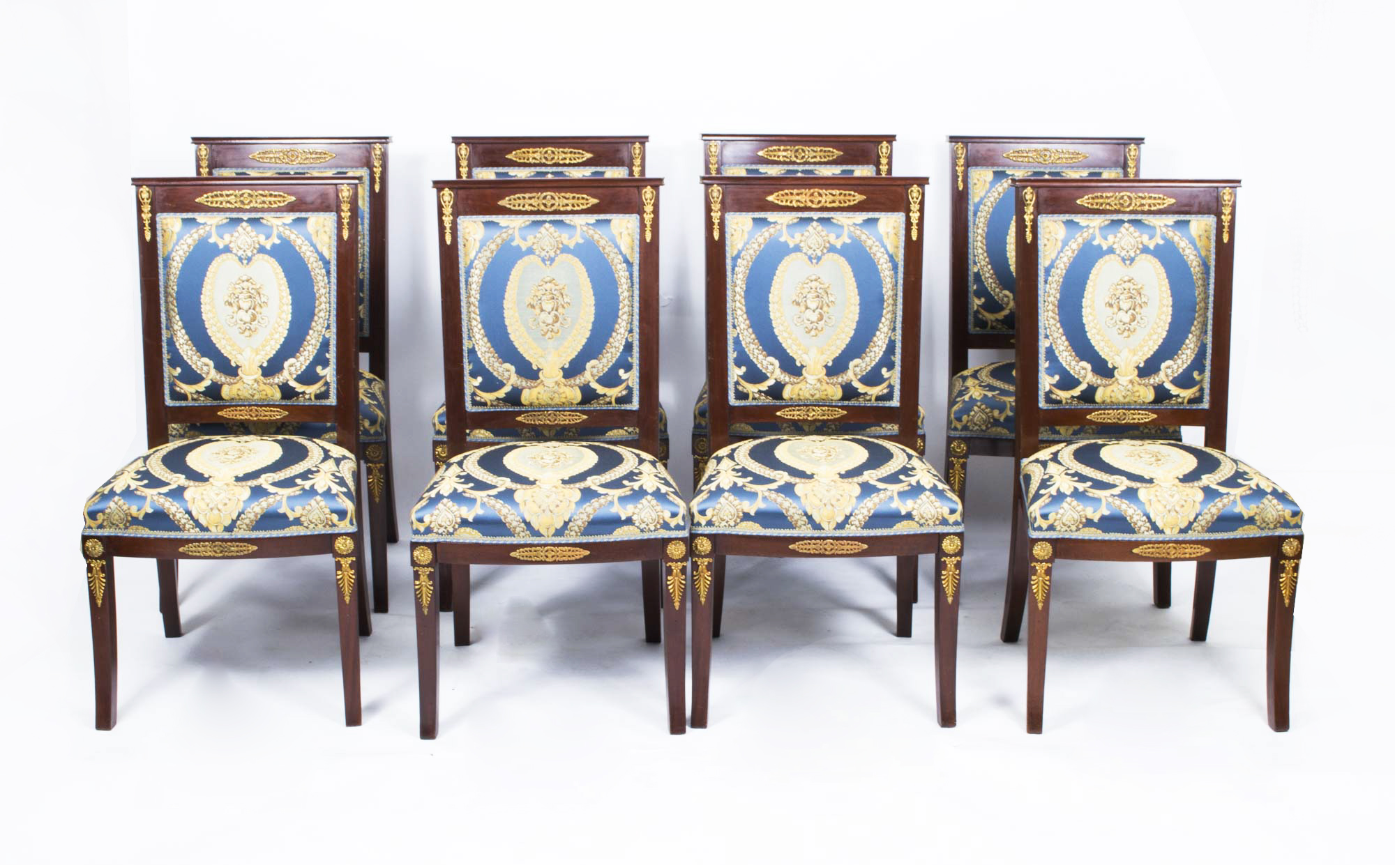 Antique Empire Style 8 Ref No 06162, Antique Empire Dining Chairs