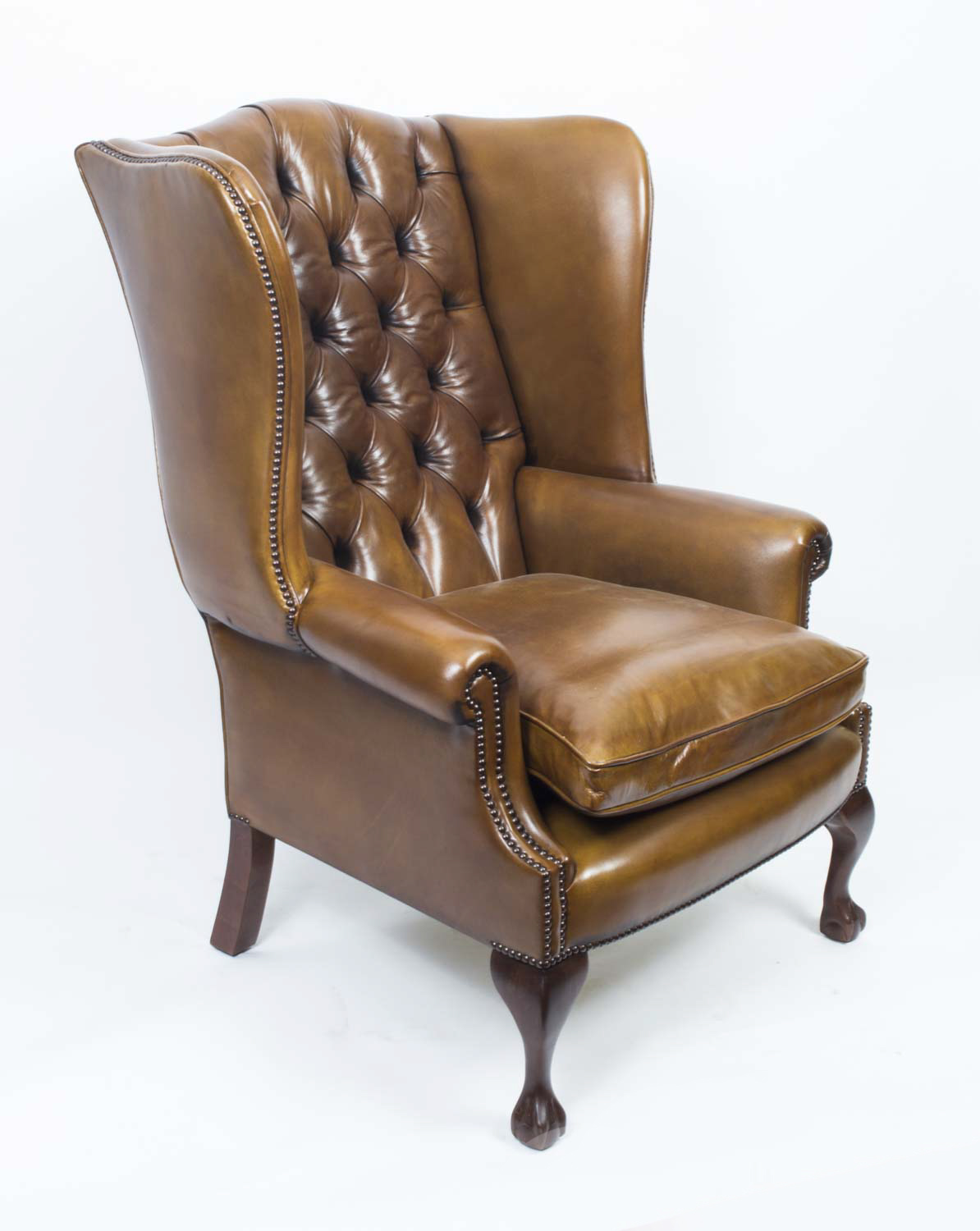 Bespoke Leather Ref No 06566d, Wingback Chairs Leather