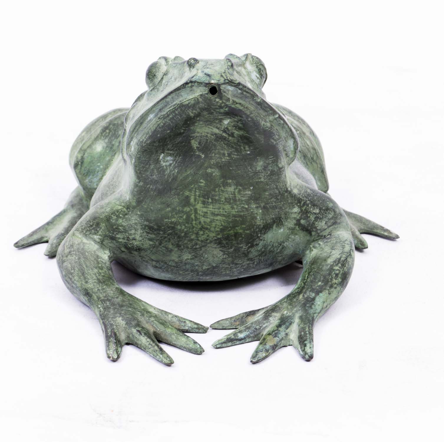 Regent Antiques - Bronzes - Large Bronze Green Patinated Frog Fountain