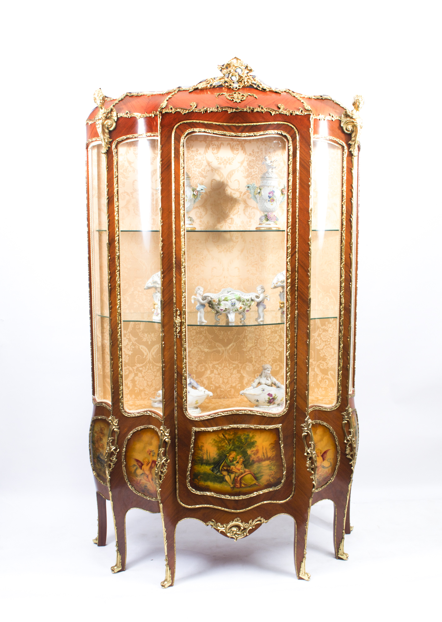 Antique French Large Vernis Martin Display Cabinet C1910 Ref. No Antique French Large Vernis Martin Display Cabinet C1910 | Ref. no. 07286 - Antique French Large Vernis Martin Display Cabinet C1910 Ref. No