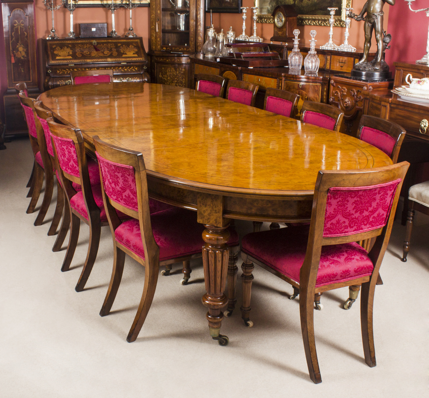 Antique Pollard Oak Victorian Extending Dining Table 12 Chairs Antique Pollard Oak Victorian Extending Dining Table 12 Chairs 19th C Ref No 08952a