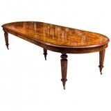 12ft Victorian Style Burr Walnut Marquetry Bespoke Dining Table