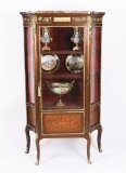 Antique French Louis Revival Parquetry Display Cabinet C1870 19th C