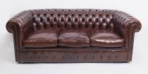 Bespoke English Leather Chesterfield Sofa Bed BBA