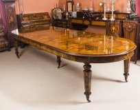 Amazing Bespoke Handmade 12ft Victorian Style Burr Walnut Marquetry Dining Table Amazing Bespoke Handmade 12ft Victorian Style Burr Walnut Marquetry Dining Table