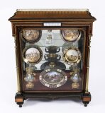Antique Victorian Amboyna & Ebonised Pier Display Cabinet 19th C