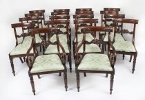 Vintage Set 18 Mahogany Regency Revival Bar Back Dining Chairs 20th C