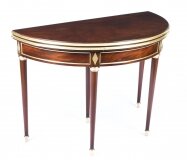 Antique French Directoire Brass Mounted Card Table Early 19th Century