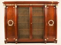 Antique French Empire 4 door Mahogany Bookcase 19th C