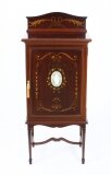 Antique Edwardian Mahogany & Inlaid Music Cabinet 