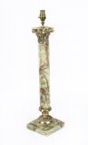 Antique French Ormolu Mounted Onyx Corinthian column table lamp C1880 19th C