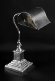 Antique Silver Plated Bankers Lamp Desk Lamp Circa 1920