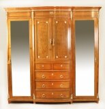 Antique French Satinwood & Ormolu Mounted Wardrobe 19th C