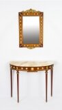 Vintage Ormolu & Porcelain Mounted Console Table & Mirror by Epstein 20th C