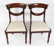 Vintage Pair Regency Revival Swag Back Chairs Desk Chairs 20th Century