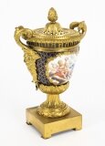 Antique German Porcelain ormolu Mounted Pot Pourri Vase 19th C