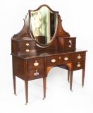 Antique Late Victorian Mahogany Dressing Table & Mirror 19th C