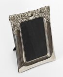 Vintage English Silver Plated Photo Frame 17 x 13 cm 20th Century