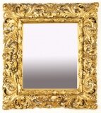 Antique Italian Giltwood Florentine Mirror 19th Century 72x64cm
