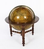 Antique Victorian Terrestrial Library Table Globe by C.F.Cruchley,19th C