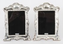 Vintage Pair Sterling Silver Photo Frames by Harry Frane
