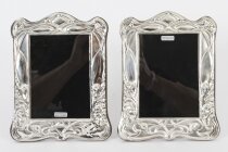 Vintage Pair Sterling Silver Art Nouveau Style Photo Frames