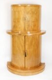 Antique Art Deco Satinwood Cocktail Cabinet by Hille & Glassware C1920