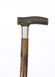 Antique English Horn & Malacca Sword Walking Stick Cane 19th Century