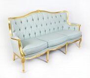 Bespoke French Louis Revival Giltwood Sofa