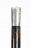 Antique Silver & Ebonised Walking Stick Cane John Coakley Dated 1870