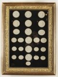 Antique Set of 25 Framed Grand Tour Giovanni Liberotti Intaglios 19th C