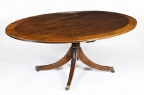 Antique 6 ft 6& 34 Oval Mahogany Dining Table Circa 1920