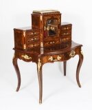 Antique Victorian Burr Walnut & Marquetry Bonheur Du Jour Desk 19th C
