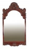 Vintage Carved Mahogany Mirror Mid 20th C