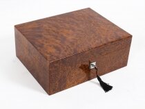 Vintage Amboyna Cigar Humidor Casket Dunhill 20th Century