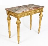 Antique Louis XV Revival Carved Giltwood Console Pier Table 19th C