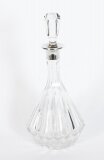 Antique Asprey Cut Crystal & Sterling Silver Wine Decanter Dated 1983 20th C
