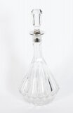 Vintage Asprey Cut Crystal & Sterling Silver Wine Decanter Dated 1983 20th C
