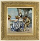 Vintage Oil Painting by Francesco Alfano Giugliano Late 20th Century