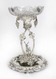 Antique Scottish Silver Plate Cut Glass Comport Stag Centrepiece 19th C
