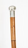 Antique English Silver & Malacca Sword Walking Stick Cane 19th Century