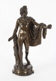 Antique Victorian Bronze Sculpture of Greek God Apollo 19th Century