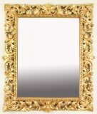 Antique Italian Giltwood Florentine Overmantle Mirror 19th Century 95x 80cm
