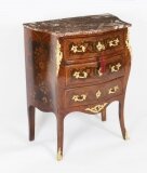 Antique French Louis Revival King Wood Walnut Marquetry Commode 19th Century