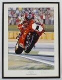 Large Printof Alan of Carl Fogarty on Ducati by Colin Carter 1995