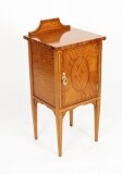 Antique Inlaid Satinwood Bedside Cabinet 19th Century